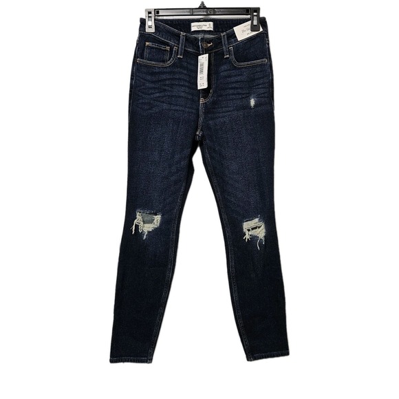 Abercrombie & Fitch Denim - NWT Abercrombie &‎ Fitch Jeans Women's 0R (26x27) Blue The Skinny Distressed